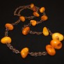 Amber necklace on chain