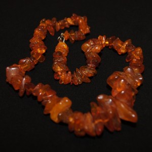 Raw amber necklace