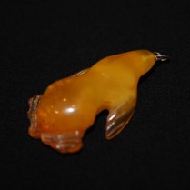Vintage amber pendant Seal