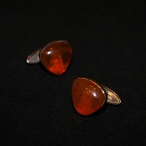  Vintage silver cufflinks with amber