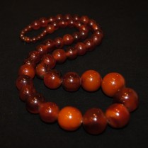 Vintage pressed amber necklace