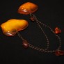 Vintage double amber brooch