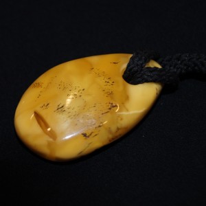 Vintage big natural amber pendant