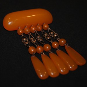 Vintage amber brooch 