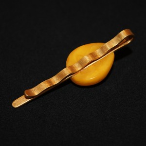 Amber tie clip