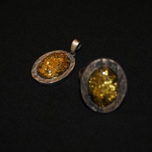 Amber pendant & finger ring